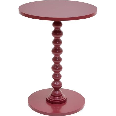 Table d'Appoint Ronde "Alix" 50cm Rouge Grenat (1/5)