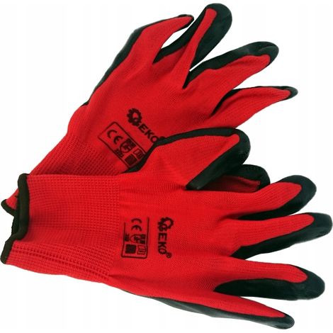 Rote Arbeitshandschuhe Größe 10 Schutzhandschuhe G73582 (1/5)