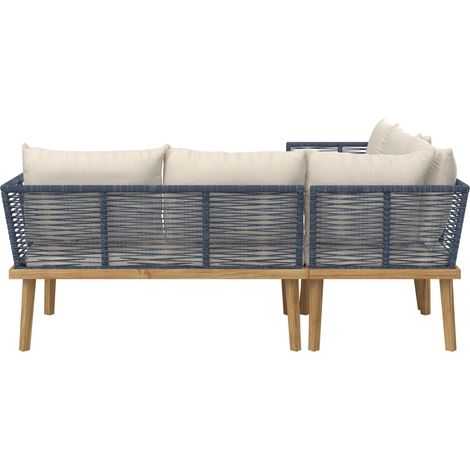 Mömax Dining-Loungeset Julina Creme Outdoorstoff/Metall (1/5)