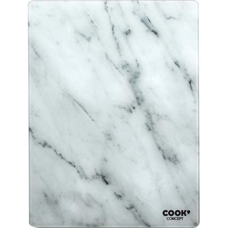 Planche à découper en verre trempé effet marbre