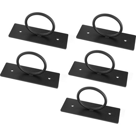 5pcs supports corde décoratifs suspension chanvre mural cintre crochet plafond suspension plante 304 inox noir (1/5)