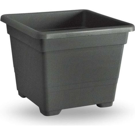 VASO QUADRATO CM.38 ANTRACITE