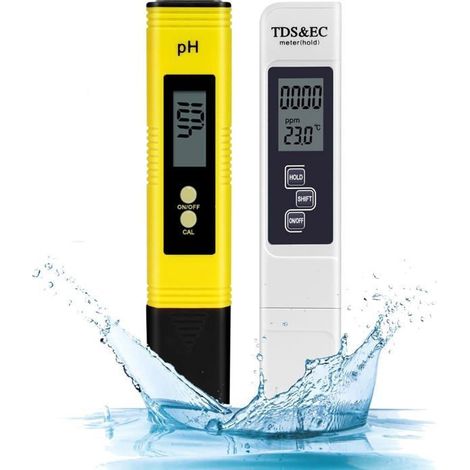 KLVGTIFS PU2PCS Testeur de Qualité de l'eau, Testeur pH Mètre électronique, TDS&EC Mètre Température, 4 en 1 Testeur de qualité de l'eau (1/4)