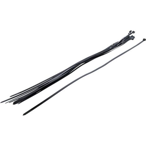 Assortiment de Colliers Noir 8,0 x 700 mm - Lot de 10 pcs - Fixation Pratique et Résistante - D-Work (1/5)