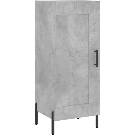 Buffet Meuble de rangement Gris béton 34,5x34x90 cm Bois d'ingénierie (1/5)