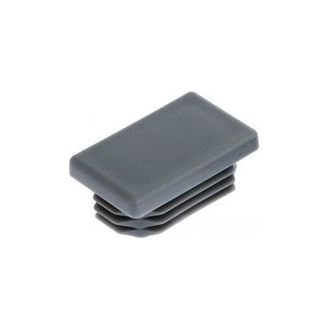 Bouchon rectangle pour tube 50X25 épaisseur tole du tube 1 à 2.25 Polyethylène noir - 100 pièces (1/5)