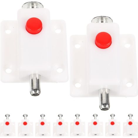 Loquets de Porte en Plastique Abs Blanc Bouton (1/5)