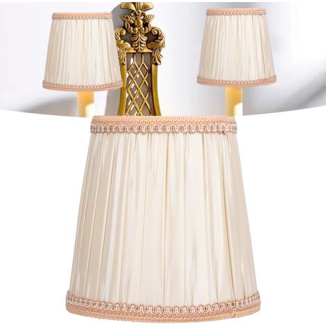 Abat-jour en tissu, abat-jour encastré, abat-jour pour bougie, abat-jour pour lampe de table, abat-jour en cristal pour lustre, abat-jour E14 moderne et minimaliste (1/5)