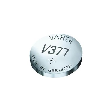 Varta – Pile bouton Oxyde d'argent 1.55V – Équivalences 376, 377, AG4, LR626, SR626, SR626SW, SR628SW, SR66, V377 – Pour montres et appareils électroniques (1/10)