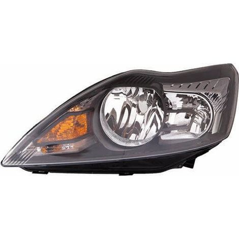 Phare avant gauche noir et chrome H1/H7 Ford Focus 2 phase 2 2008-2010