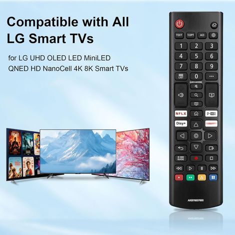 Télécommande universelle pour téléviseurs LG UHD OLED QHD NanoCell 4K 8K Smart TV, Télécommande de remplacement pour Magic Remote AKB75855501 AN-MR20GA AKB76040301 AKB76037605