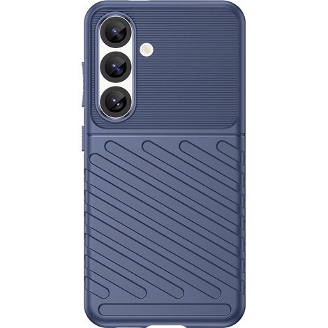 Custodia protettiva in silicone rinforzato per Samsung Galaxy S25 Thunder Case - Blu (1/5)