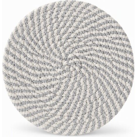 dessous-de-plat isolant gris 12 cm en coton pour la maison