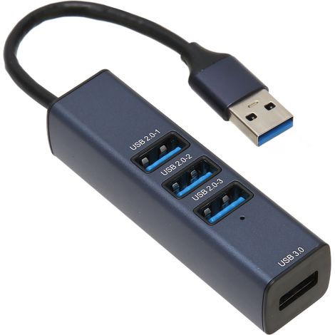 Hub USB 4 Ports 5Gbps, Adaptateur Multiport USB à Branchement à Chaud avec Emplacement de Stockage pour Ordinateur Portable, PC, Clé USB, XBOX, PS4, PS5 (1/5)