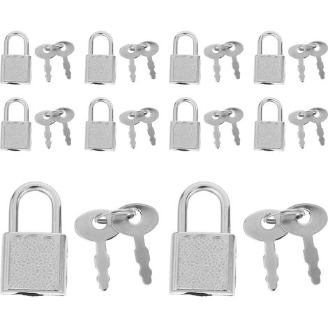 Metalltruhenschloss mit Schlüssel 10 Mini Vorhängeschlösser
