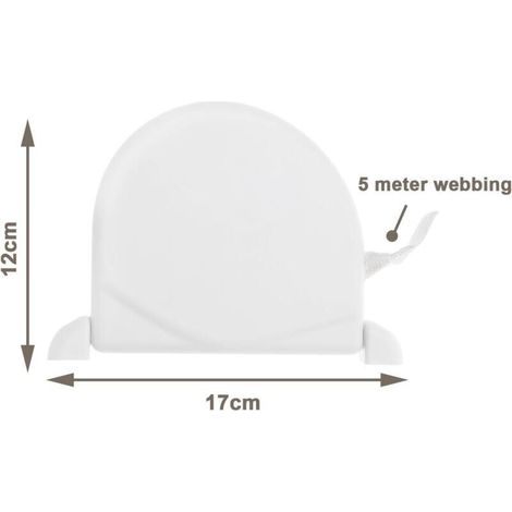 Lot de 3 enrouleurs de sangle pour volet roulant – Système mini – Sangle de 14 mm x 5 m – Espacement des trous 145 mm – Plastique ABS blanc (1/4)