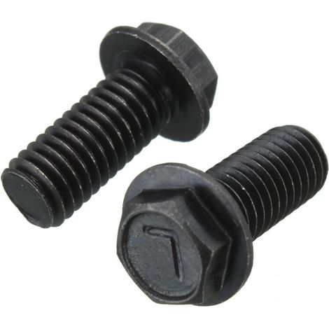1Pcs Scie Boulon De Lame M8 X 18 mm Gauche Filetage Tête Hexagonale Black Metal Bride