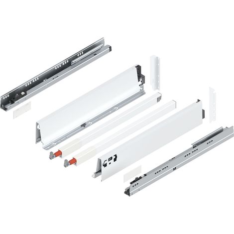 Blum Tandembox antaro D-Reling Schubladenschienen-Set 1 Paar, 30kg 450mm Vollauszug Blumotion, seidenweiß