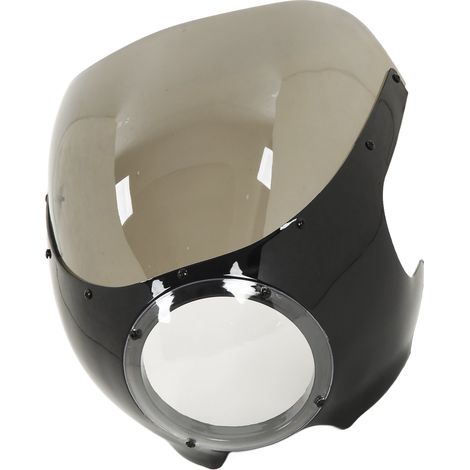 Écran de carénage pare-brise 7 pouces en ABS et verre fumé pour phare rond moto, masque de protection, couvre-projecteur (1/5)