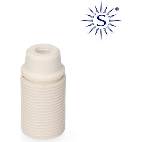 Portalampada Solera filettato omologato E14 Bianco (1/2)