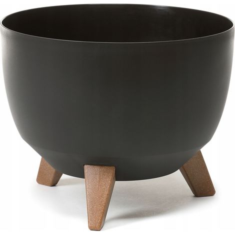Vaso da fiori in plastica nera Lamela 47 cm x 47 x 27,5 cm 1 pz. (1/5)