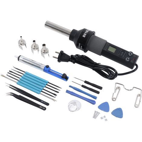 Pistolet à air chaud LCD portatif, réglable, station de soudage et dessoudage, outil électronique, prise UE 220V (1/5)