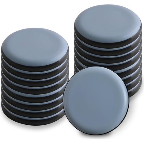 16 Patins Glissants Téflon pour Meubles Lourds et Chaises Ronds 25 mm Auto Adhésifs Protege Pied de Table Cale Meuble Sol Lisse Parquet Carrelage Réduction Bruit (1/5)