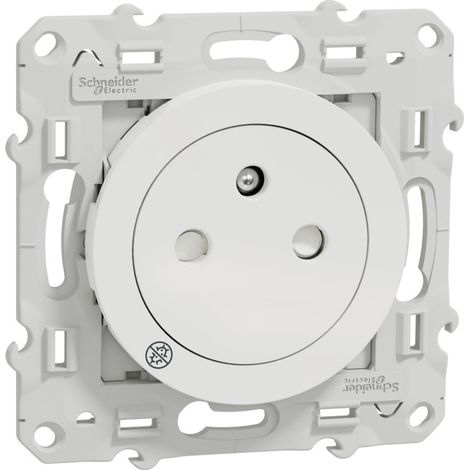 Schneider Electric – Prise de courant 2P+T affleurante – connexion rapide – antibactérien – fixation par vis – bornes automatiques – 16A 250VCA (1/3)