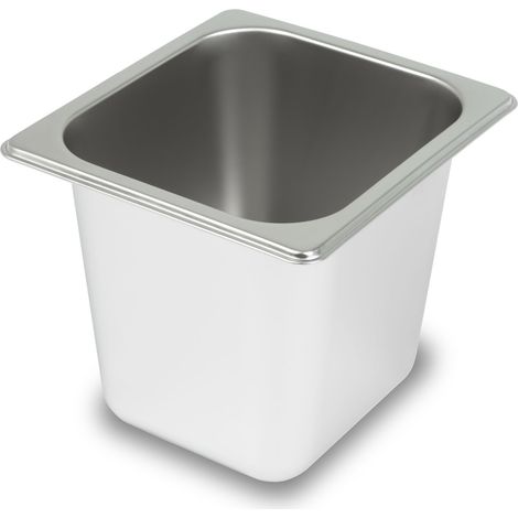 VERTES GN Behälter 1/6 Gastro Norm Gastronorm (Edelstahl, 150mm Tief, Hygienisch, Rostfrei, Kratzfest, Temperaturbeständig von -40° bis +300°C, für Bain Marie und Vielseitigen Einsatz in Gastronomie)