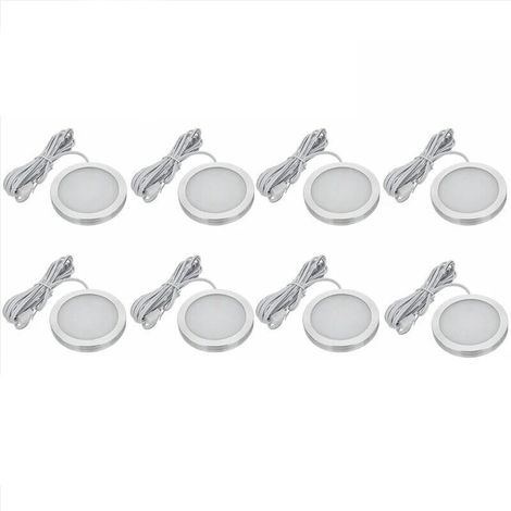 TONCHEAN Eclairage pour voiture,Set di 8 Faretti LED interni 12V Dia.59.5mm per cucina roulotte camper VW T4 T5 bianco caldo 3000K (1/5)