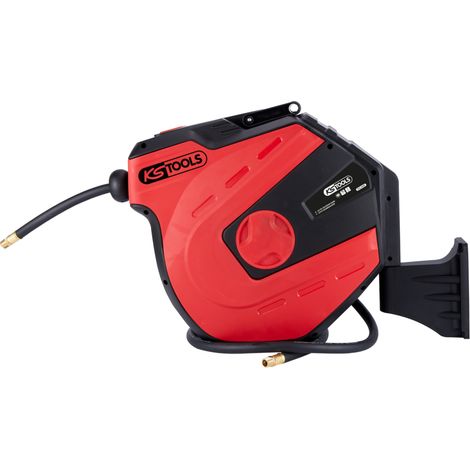 KS Tools - Enrouleur air et eau 3/8'' avec tuyau Ø10mm, raccord 1/4'' - 15m - 515.3440