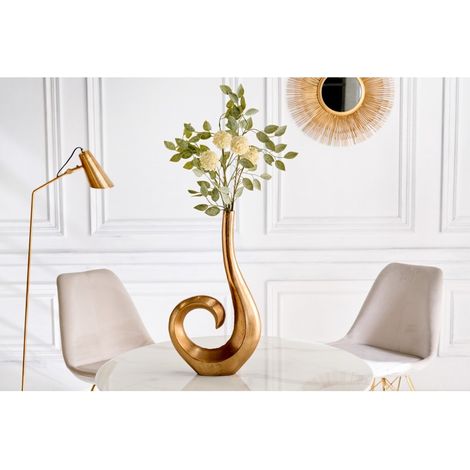 MEUBLER DESIGN Vase Moderne Wave 47cm Or Aluminium Poli Décoration, Style ,  x  x  cm (1/5)