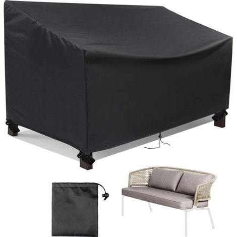 Housse de Banquette 2 Places, Housse Canape Exterieur, Protection pour Siège de Banc, Housse pour Banc de Jardin, pour Banc de terrasse extérieur -134 × 66 × 89 cm (1/5)
