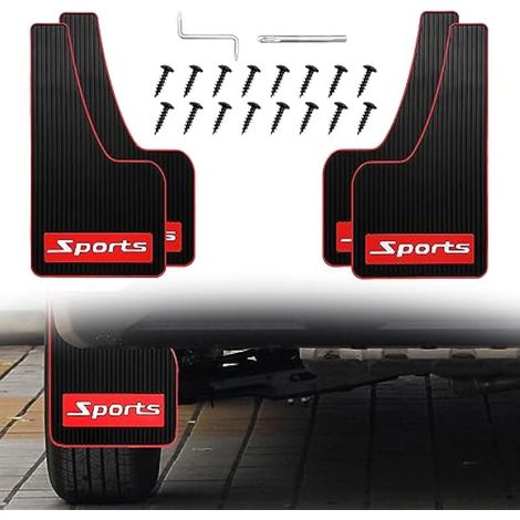 Lot de 4 bavettes garde-boue universelles en caoutchouc – Matériau souple – Garde-boue en caoutchouc universel pour pick-up SUV – Pas de collision universelle 43 cm 23 cm 0,5 cm (1/5)