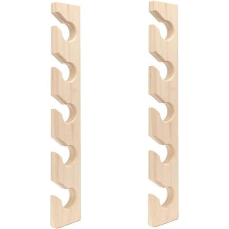 Lot de 2 supports muraux pour casquettes de baseball en bois – Dimensions 41,9 x 6,3 x 2 cm – Rangement moderne et décoratif (1/5)