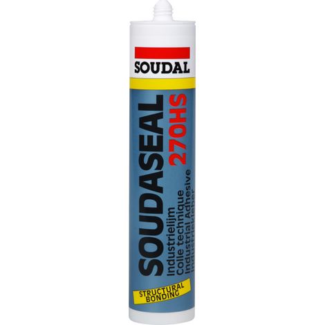 Soudaseal 270HS - Mastic colle polymère hybride EC 1 PLUS - Soudal - Cartouche de 290 ml Noir