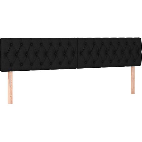 Maison Exclusive - Testiera Nera 200x7x78/88 cm in Tessuto