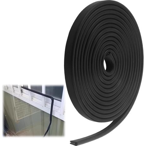 Protection de bords en caoutchouc EPDM en forme de U, 1,5 mm x 6 m, protection des bords en forme de U, pour tôles, portes de voiture, trappes et coins de table