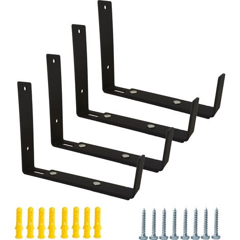 Lot de 4 supports de jardinière réglables pour fenêtre, étagère de jardinière avec taille réglable, largeur du fond de la jardinière (1/4)