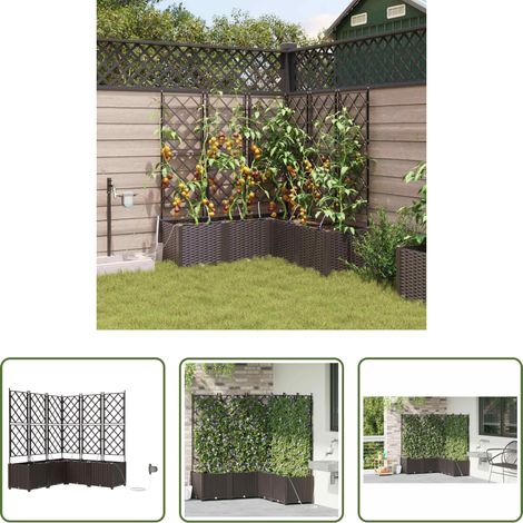Pot de jardin - Cache-pot de jardin 5 pcs Marron Acier (1/5)