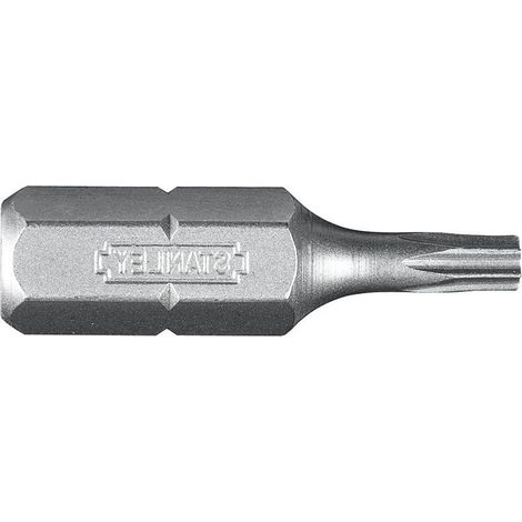 Stanley T20 Torx Insert Bits 25mm 1/4-inch Hex Box of 25