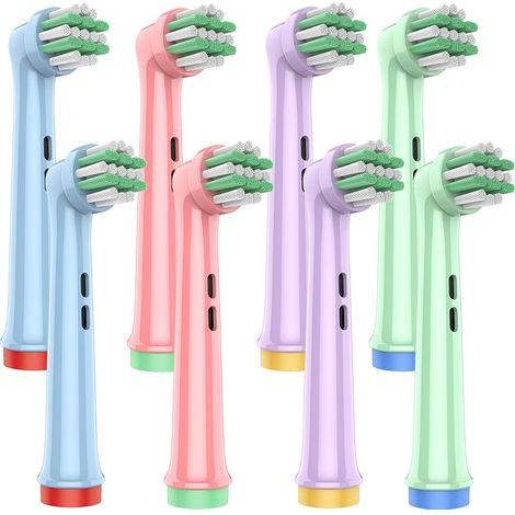 Lot de 8 têtes de brosse à dents compatibles pour Oral-B Kids - Brossettes Pro Kids et Pro Junior (1/5)