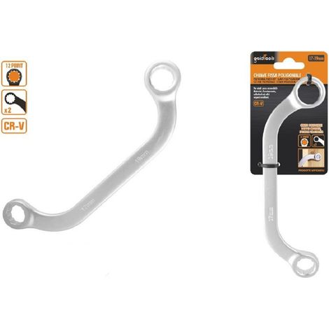 Kaela - Set Chiave Fissa Poligonale Doppia A U Da 17-19 Mm Cromata Chrome Vanadium 97694 - (1/2)