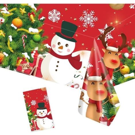 Christmas Tablecloth - 137x274cm - Stain-Resistant - Waterproof - Washable (1/4)