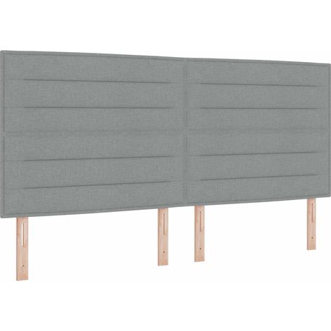 Maison Exclusive - Testiera LED con strisce LED Grigio chiaro 200 cm Tessuto (1/5)