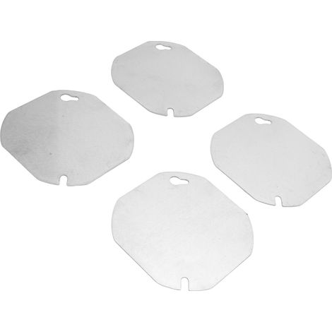 Couvercle de boîte électrique octogonal, couvercle de jonction en métal plat vierge en acier galvanisé pour octogonal de 4 pouces 4 pièces. (1/5)
