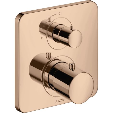 El termostato AXOR Citterio M de hansgrohe, montado a ras con una