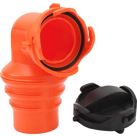 Ortviai Raccord Coudé 90° pour Tuyau d’Évacuation de Camping-car et Yacht en HDPE – Étanche, Facile à Installer (1/5)