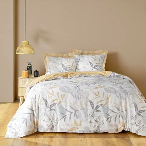 Ensemble de literie avec motif de feuilles, KIMBERLY, 240 x 220 cm (1/5)