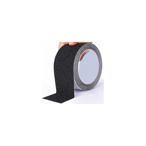 Bande Antidérapante Extérieur, 5cm10m, Ruban Antidérapant Adhésif pour Escalier, Bande Sécurité Antidérapant, Ruban de Traction Antidérapant, pour la Sécurité au Travail et la Vie, Noir